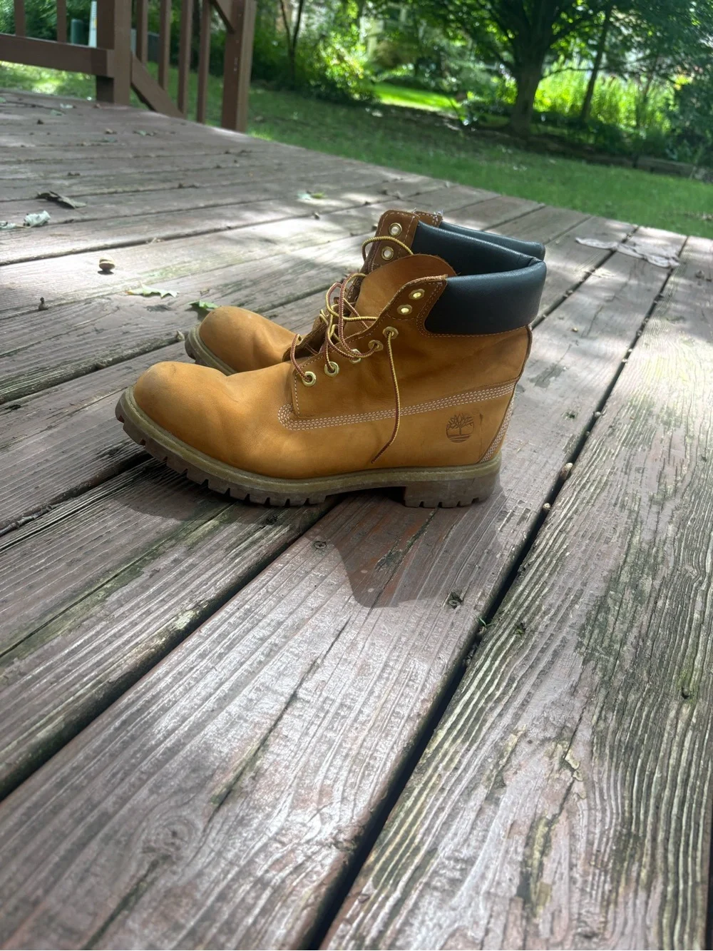 Timberland Men's Wheat/Tan Nubuck Lace-Up Work Boots